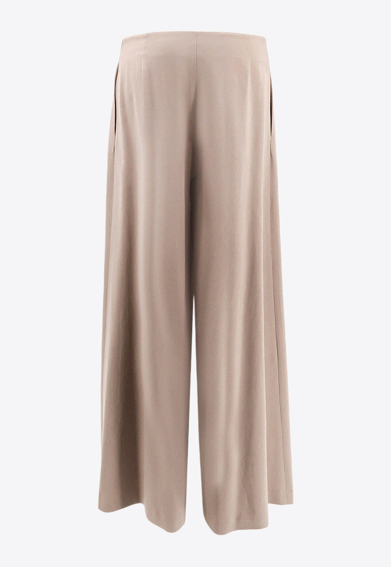 The Row Dela Wool Flared Pants Gray 8011W3038_GTP