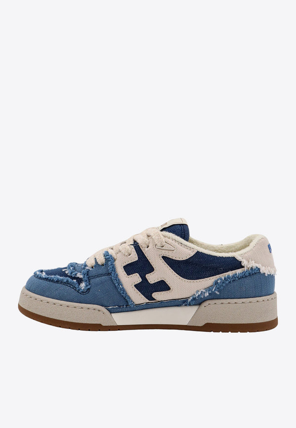 Fendi Match Low-Top Denim Sneakers Blue 8E8505AMF1_F1JID