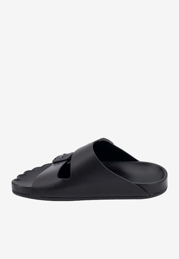 Balenciaga Sunday Double Strap Suede Sandals Black 761726WCEA1_1000