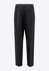 Balenciaga Logo-Waistband Wide Pants Black 675490TLT15_1000