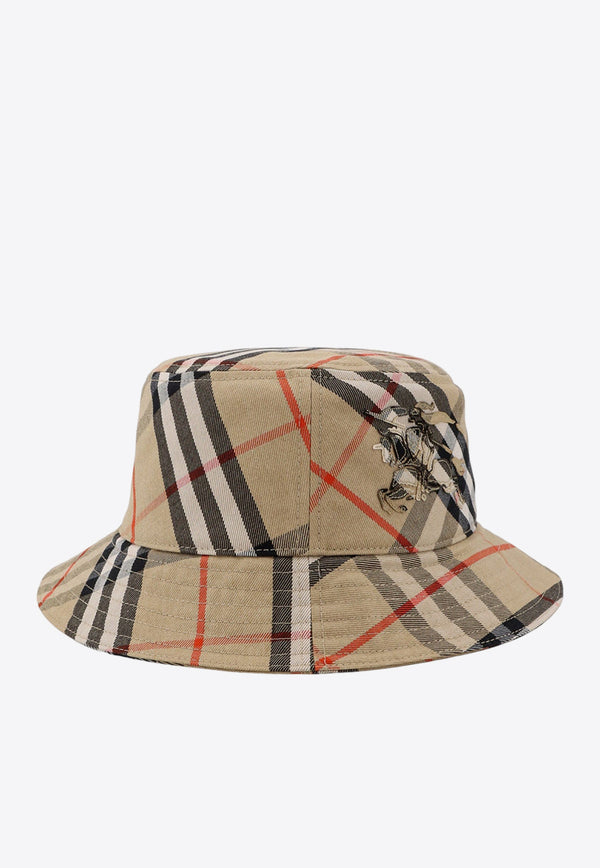 Burberry Checked EDK-Embroidered Bucket Hat 8085726_A2021