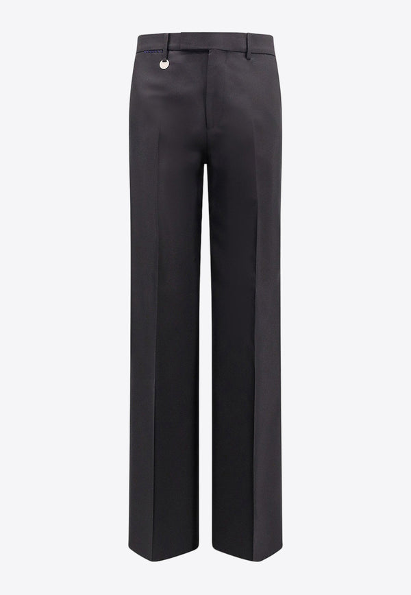 Burberry Straight-Leg Tailored Wool Pants Black 8088592_A1189