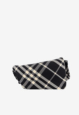 Burberry Shield Checkered Messenger Bag Black 8089304_A1189