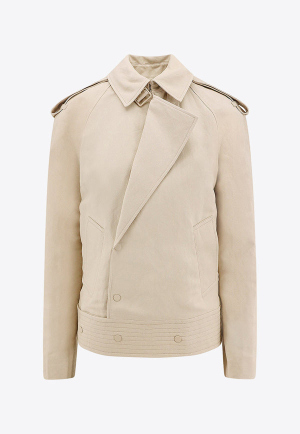 Burberry Double-Breasted Trench Jacket Beige 8087349_OAT