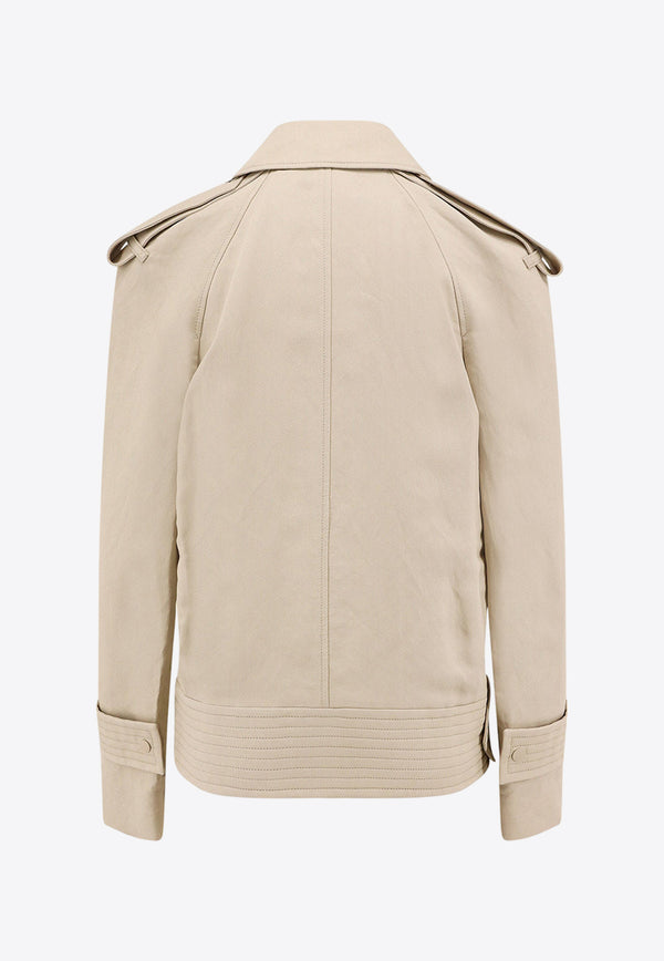 Burberry Double-Breasted Trench Jacket Beige 8087349_OAT