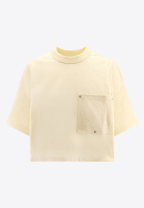 Bottega Veneta Short-Sleeved Cropped T-shirt 777597VKLZ0_7361