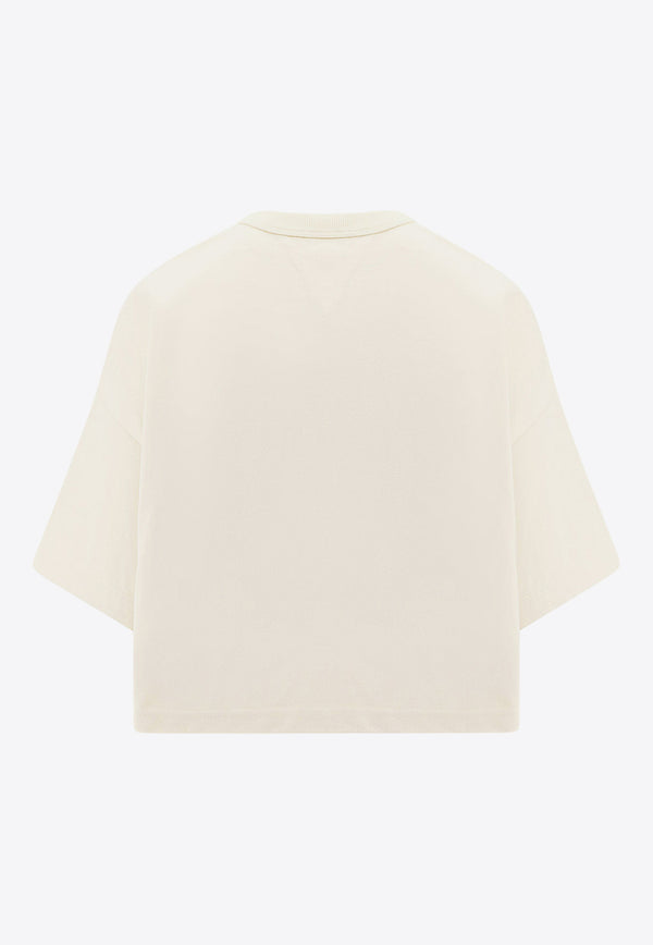 Bottega Veneta Short-Sleeved Cropped T-shirt 777597VKLZ0_9071