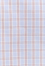 Bottega Veneta Logo Embroidered Check-Pattern Shirt Blue 789370V3ZB0_4026