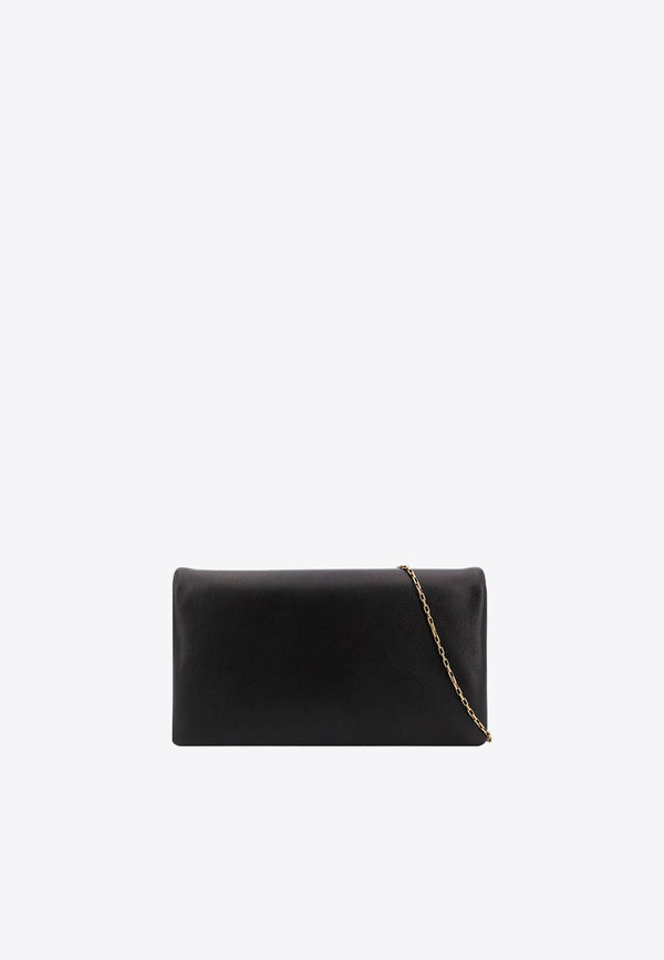 Saint Laurent Cassandre Leather Chain Clutch Black 790497AACX7_1000