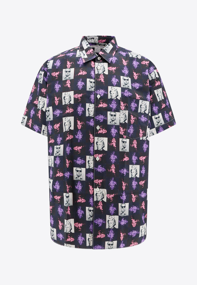 Comme Des Garçons Shirt Andy Warhol Print Short-Sleeved Shirt Multicolor FMB002_PRINT C