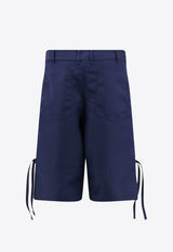 Comme Des Garçons Shirt Bermuda Shorts with Drawstring Detail Blue FMP510_NAVY