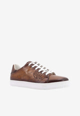 Berluti Playtime Scritto Leather Sneakers Brown S5330018_ML6