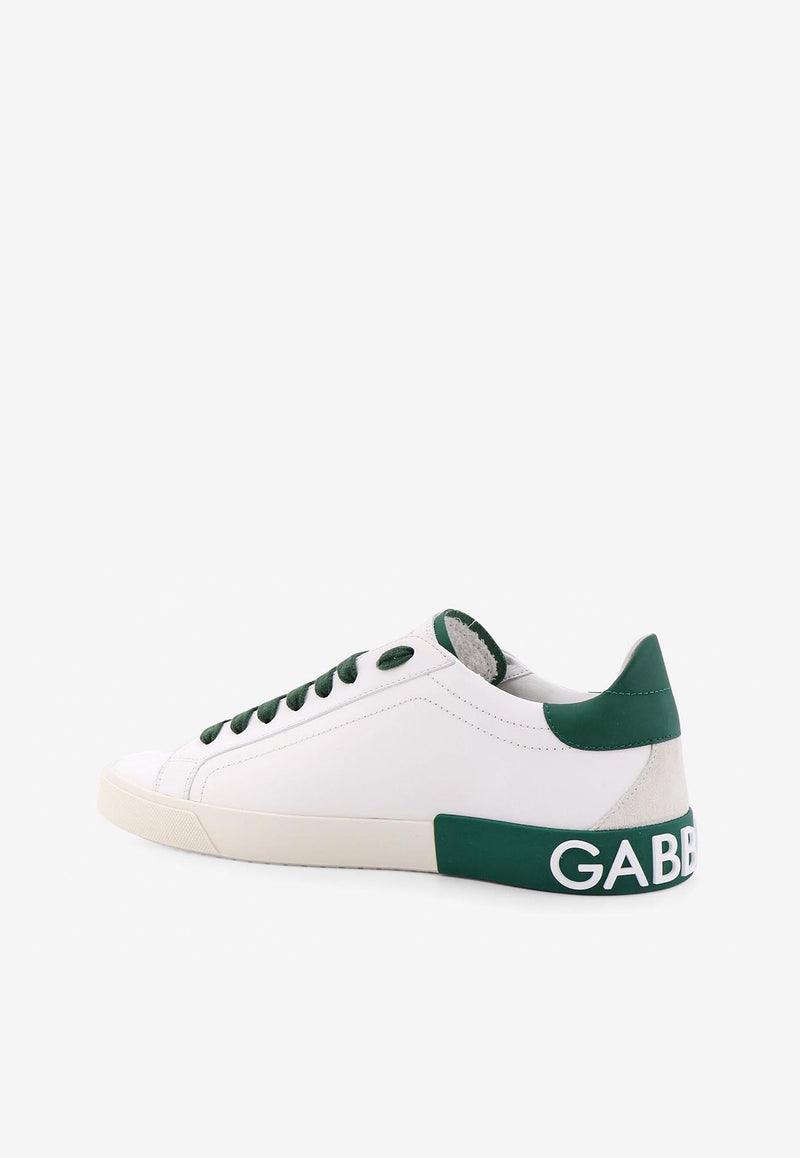 Dolce & Gabbana Portofino Leather Sneakers White CS2203AM779_8C831