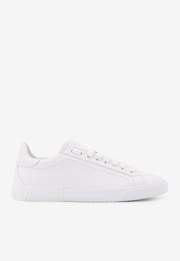 Dolce & Gabbana Portofino Vintage Leather Sneakers White CS2203A1065_80002