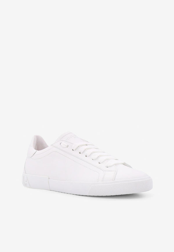 Dolce & Gabbana Portofino Vintage Leather Sneakers White CS2203A1065_80002