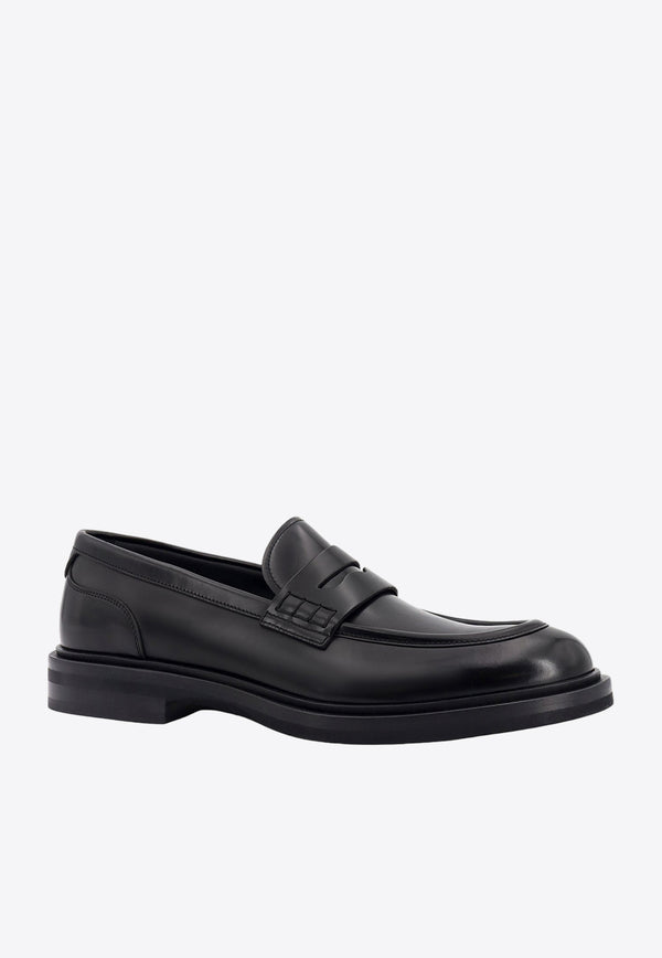 Dolce & Gabbana Brushed Leather Loafers Black A30267A1203_80999