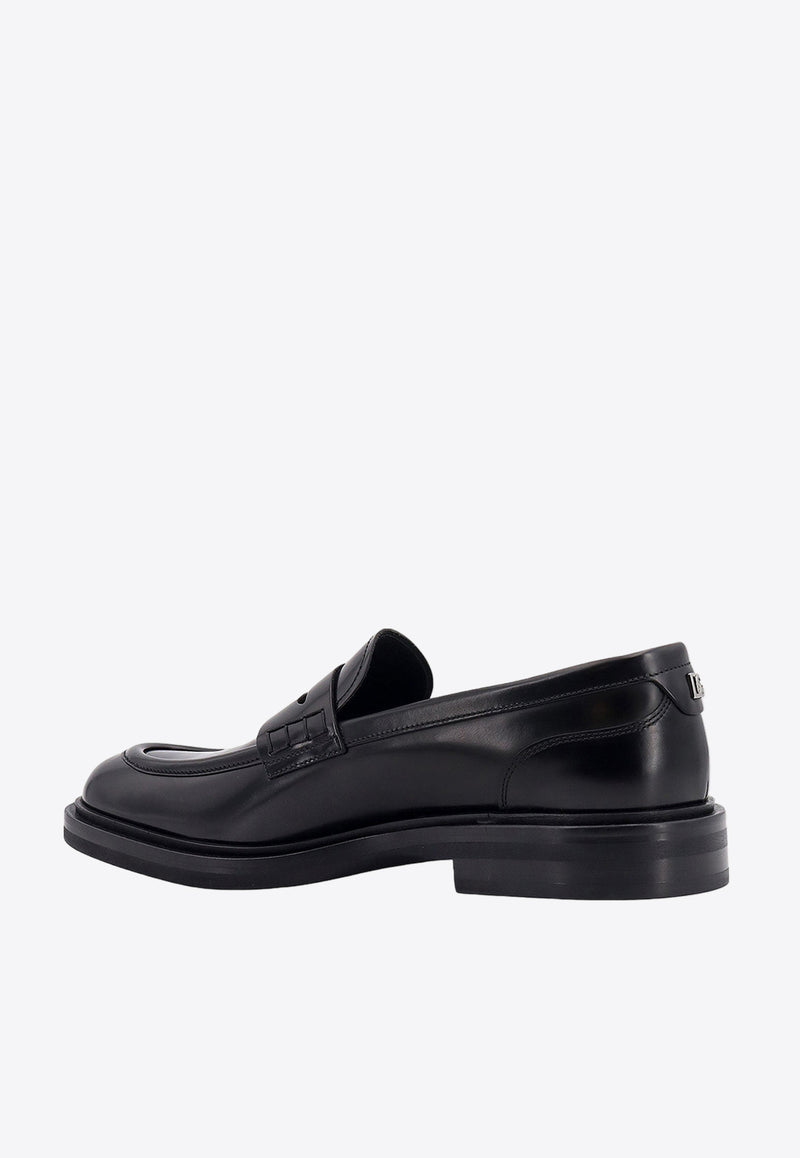 Dolce & Gabbana Brushed Leather Loafers Black A30267A1203_80999