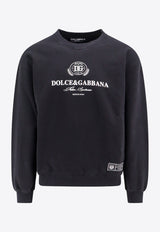 Dolce & Gabbana Logo Print Crewneck Sweatshirt Black G9AHSTG7NYD_N0000