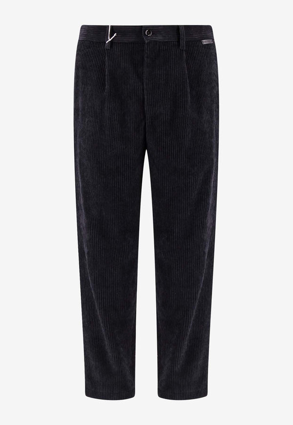 Dolce & Gabbana Straight-Leg Corduroy Pants Black GP0E4TFUWDL_N0000