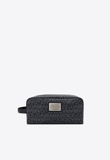 Dolce & Gabbana Coated Jacquard Toiletry Bag Black BT0989AJ705_8B969