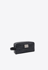 Dolce & Gabbana Coated Jacquard Toiletry Bag Black BT0989AJ705_8B969