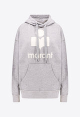 Isabel Marant Etoile Mansel Logo Hooded Sweatshirt Gray SW0001FAA1M07E_GYWH