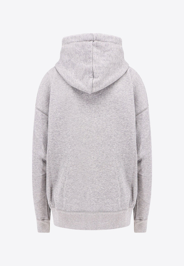 Isabel Marant Etoile Mansel Logo Hooded Sweatshirt Gray SW0001FAA1M07E_GYWH