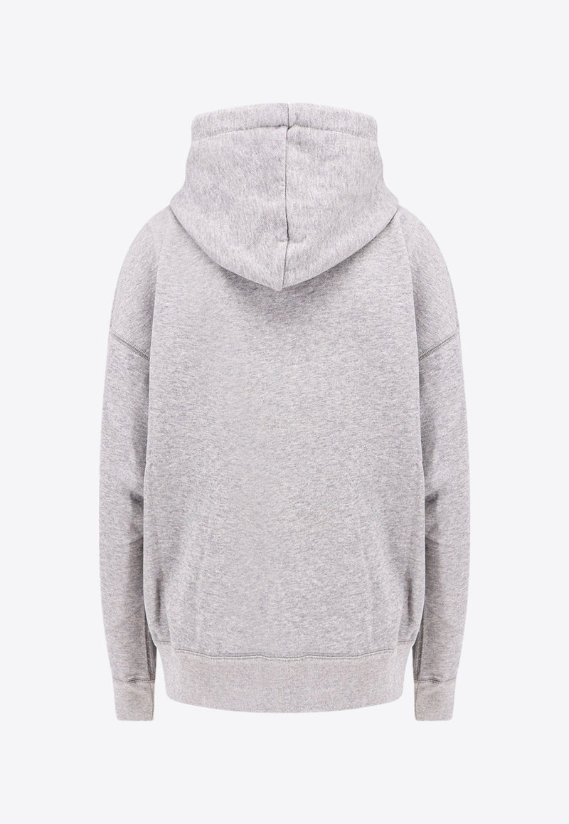 Isabel Marant Etoile Mansel Logo Hooded Sweatshirt Gray SW0001FAA1M07E_GYWH