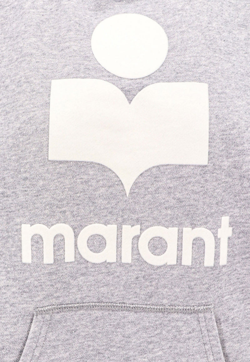 Isabel Marant Etoile Mansel Logo Hooded Sweatshirt Gray SW0001FAA1M07E_GYWH