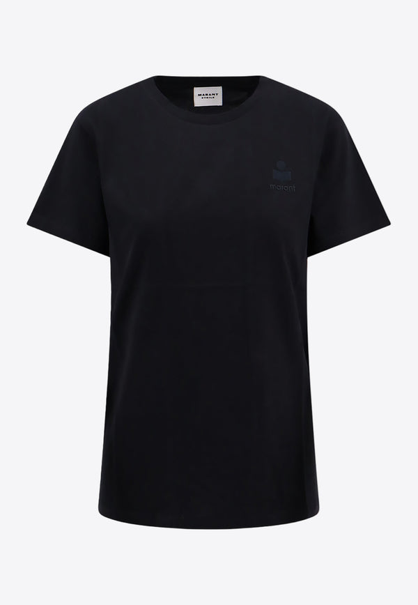 Isabel Marant Etoile Aby Logo T-shirt Black TS0070FAA1N98E_01BK