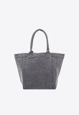 Isabel Marant Yenky Logo Embroidered Tote Bag Gray PM0001FAA1X19M_02GY