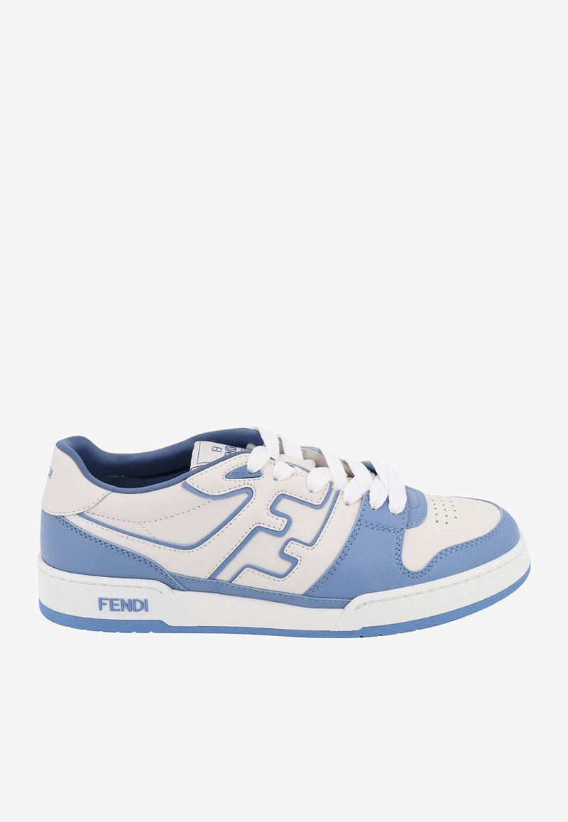 Fendi Match FF Logo Leather Sneakers Blue 7E1643AOMN_F1OIE