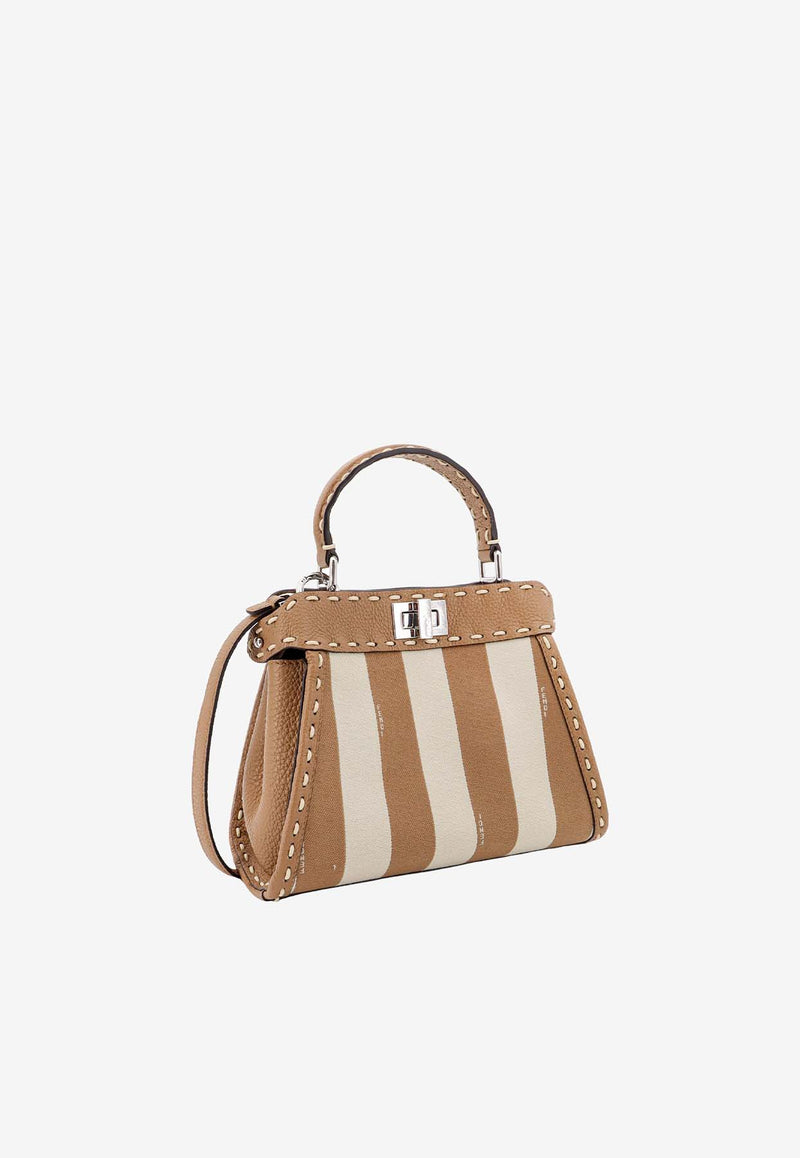 Fendi Mini Peekaboo Top Handle Bag Beige 8BN244AOVG_F1AOK