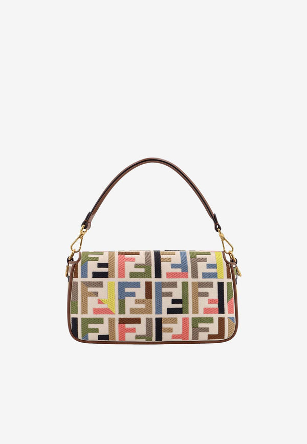 Fendi Medium Baguette FF Embroidered Shoulder Bag Multicolor 8BR600ANH4_F1PJ4