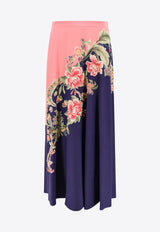 Etro Floral Print Flared Midi Skirt Multicolor WRFA0037AK413_X0883