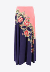 Etro Floral Print Flared Midi Skirt Multicolor WRFA0037AK413_X0883