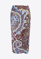 Etro Floral Jacquard Pencil Skirt Multicolor WRFA004099JJD03_S9880