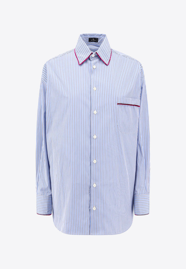 Etro Striped Long-Sleeved Shirt Blue WRIA002899TR560_S8450