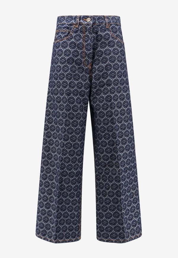 Etro Iconic Motif Wide-Leg Jeans Blue WRNB001399TJ529_F0213