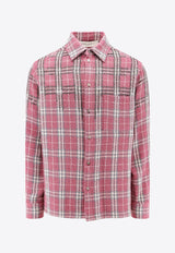 Golden Goose DB Plaid Check Long-Sleeved Shirt Pink GMP02035P001666_40476