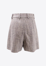 Golden Goose DB Mini Herringbone Shorts Gray GWP02002P001617_82696