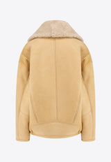 Golden Goose DB Oversized Shearling Jacket Beige GWP01883P001673_55143