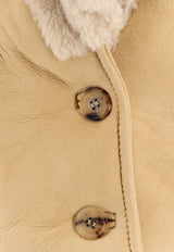 Golden Goose DB Oversized Shearling Jacket Beige GWP01883P001673_55143