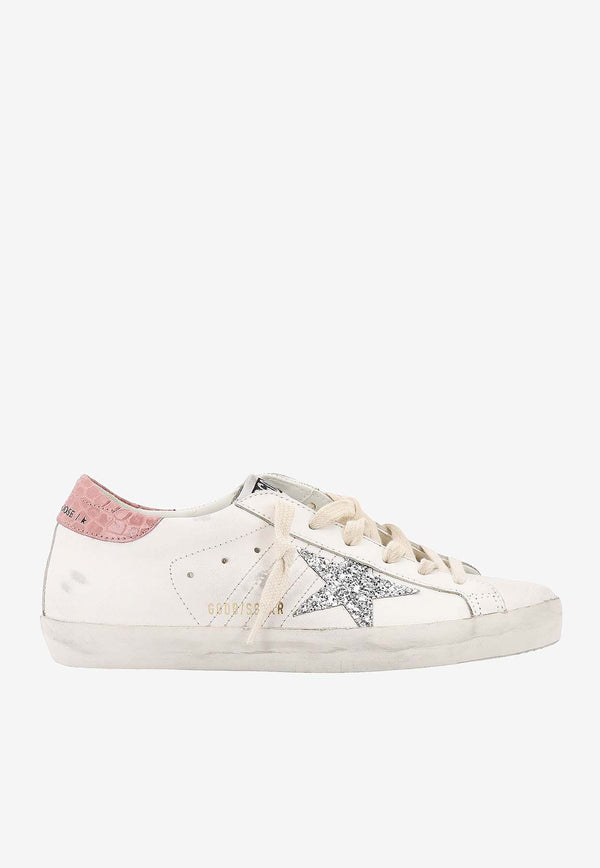 Golden Goose DB Superstar Leather Sneakers with Glittered Star Patch White GWF00101F006200_11115