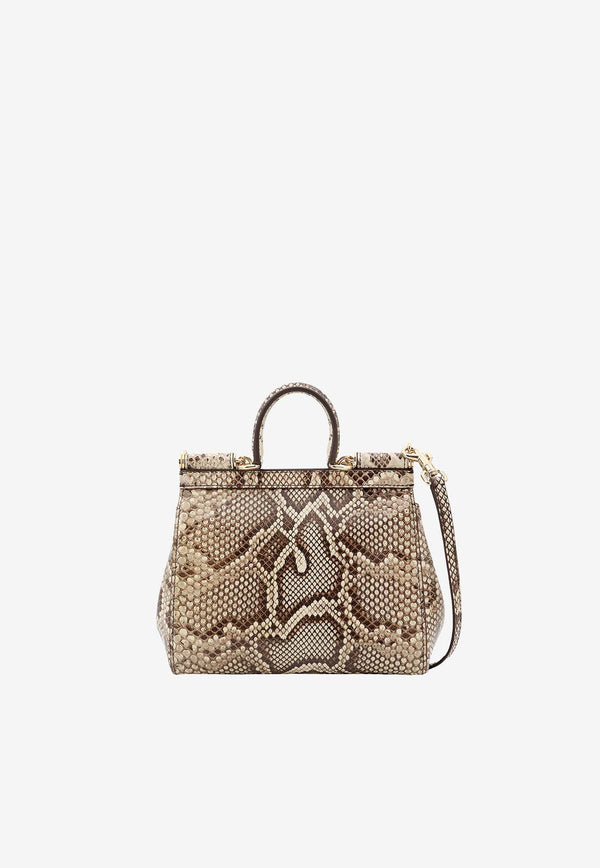 Dolce & Gabbana Medium Sicily Python Skin Handbag BB6003A2111_80200