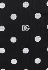 Dolce & Gabbana Marquisette Polka Dot Pencil  Skirt Black F4CWKTFSUBG_HNZQW