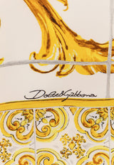 Dolce & Gabbana Majolica Print Silk Charmeuse Skirt Yellow F4CVPTHPABW_HG3TN