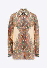 Zimmermann Ottie Paisley Print Oversized Shirt Multicolor 1257TSS242_MPAI