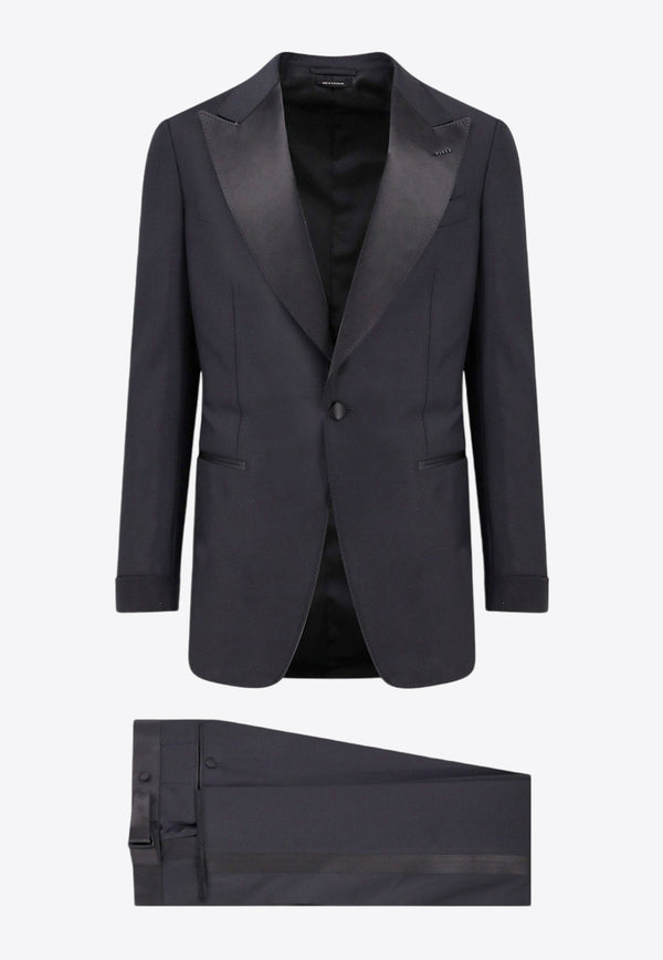 Tom Ford Single-Breasted Wool Tuxedo Suit Black 2EAPQ1WOS01_LB999