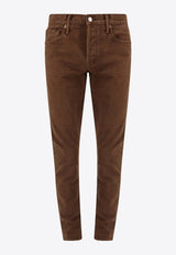 Tom Ford Washed Slim Jeans Brown DPS001DMC037S24_FG820